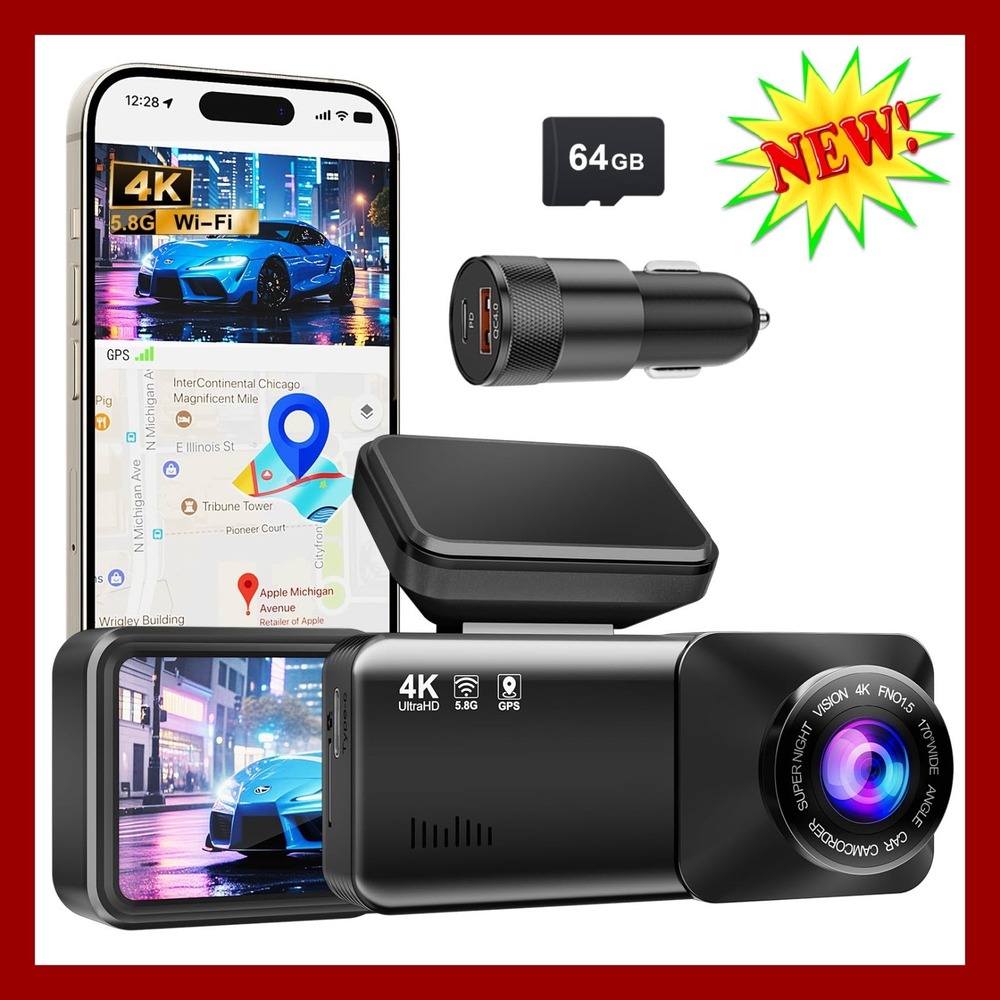 Fanttik C8 Ultra 4K HDR Dash‎ Cam New Vehicle Safety Smart Tech Car Accessory